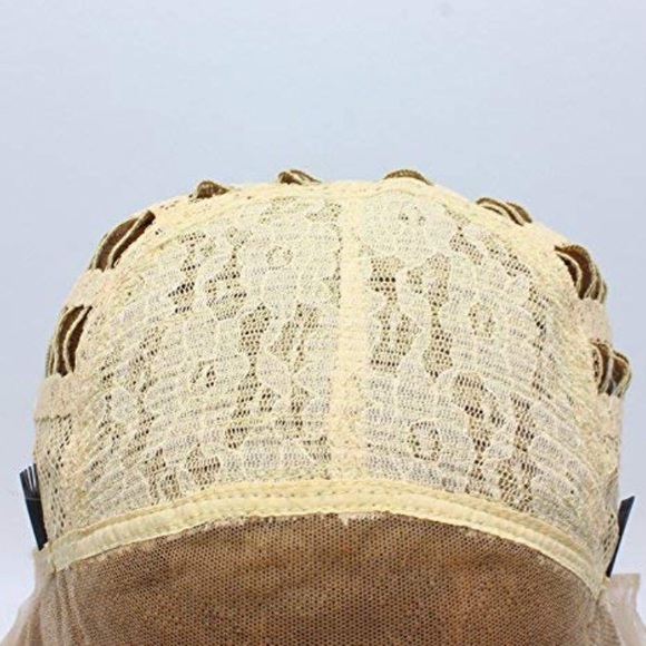 ?MEVINAH 16” DARK BLONDE CURLY LACE FRONT WIG?